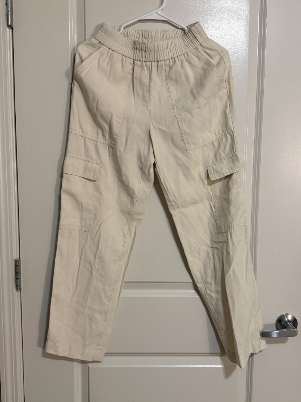 Women's A New Day Cargo Pants Beige Off White Straight Leg XS